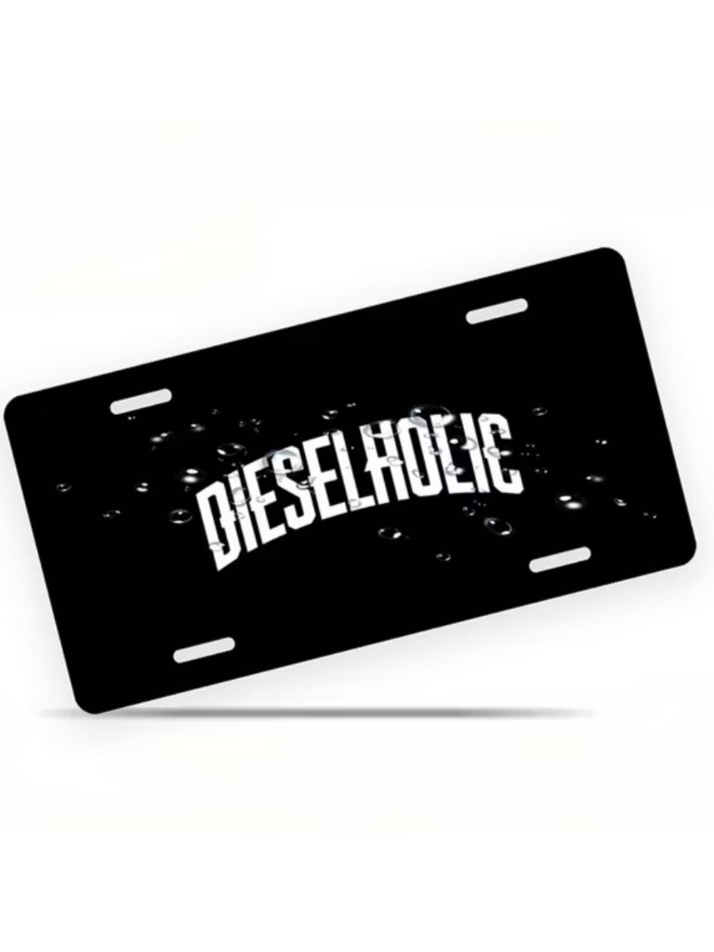 License Plate, Diesel Enthusiast Logo Decorative Front,Personalized Stainless St